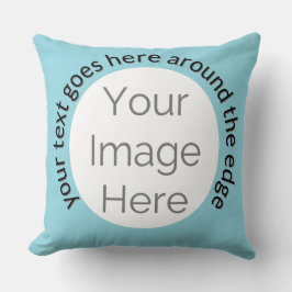 Skapa eget Baby blue - bild och Anpassningsbar Kudde