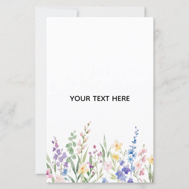 Skapa Eget Blommigt Pappersark (Framsida)