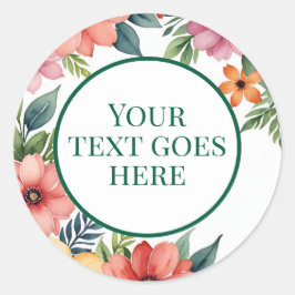 skapa eget bröllop-klistermärke FÄRG eucalyptus Runt Klistermärke