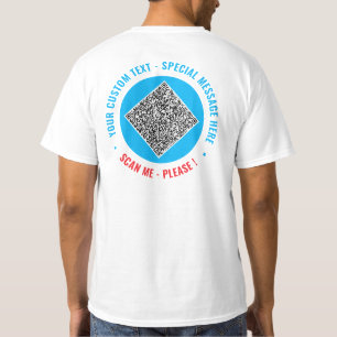 Skapa eget exempel på QR-kod T-Shirt med text