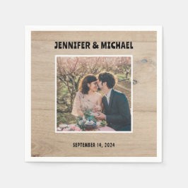 Skapa eget foto brud och brudgum bröllop pappersservett