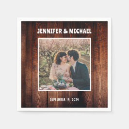 Skapa eget foto brud och brudgumme bröllop pappersservett