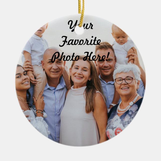 Skapa eget foto julgransprydnad keramik (Framsidan)