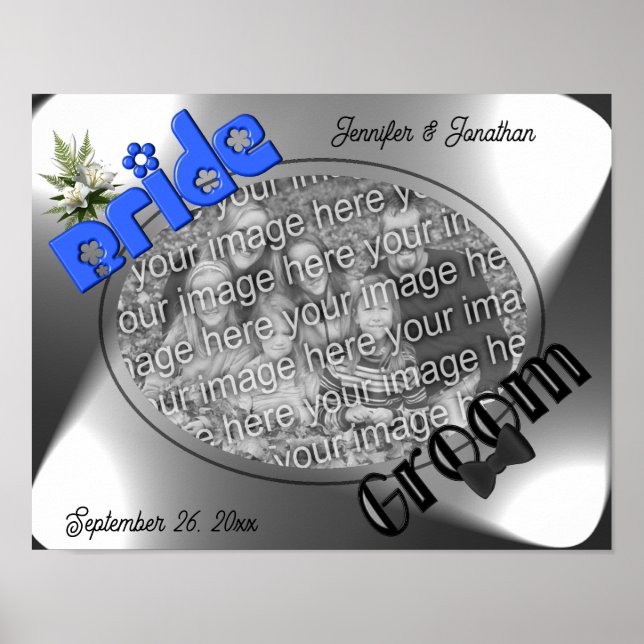 Skapa eget foto med hjälp av Bride and GroomFrame Poster (Framsidan)