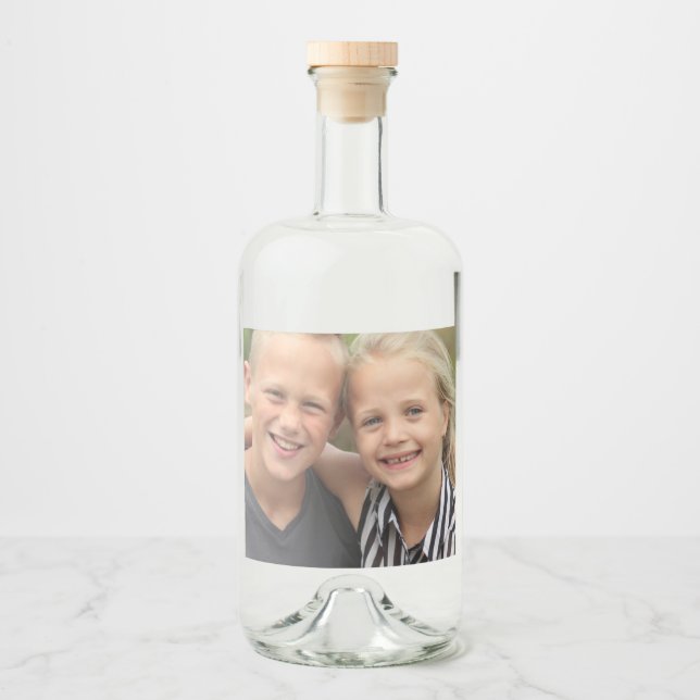 Skapa eget foto spritflaskor etikett (Framsida)
