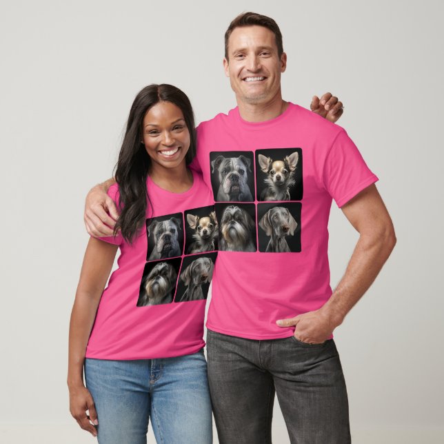 Skapa eget Hund 4-foto T Shirt (Unisex)