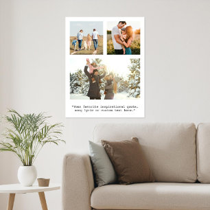 Skapa eget Personlig 3-foto och offert Poster