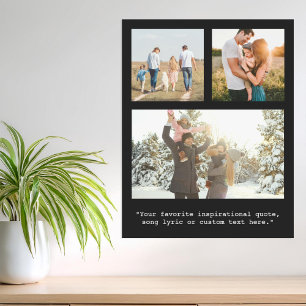 Skapa eget Personlig 3-foto och offert Poster