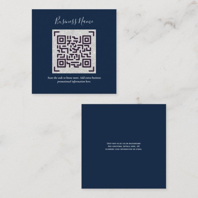 Skapa eget QR-Affärskort - Mängder av Färg Tilläggskort (Fram/baksida)