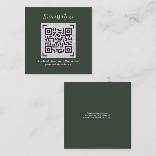 Skapa eget QR-Affärskort - Mängder av Färg Tilläggskort (Fram/baksida)