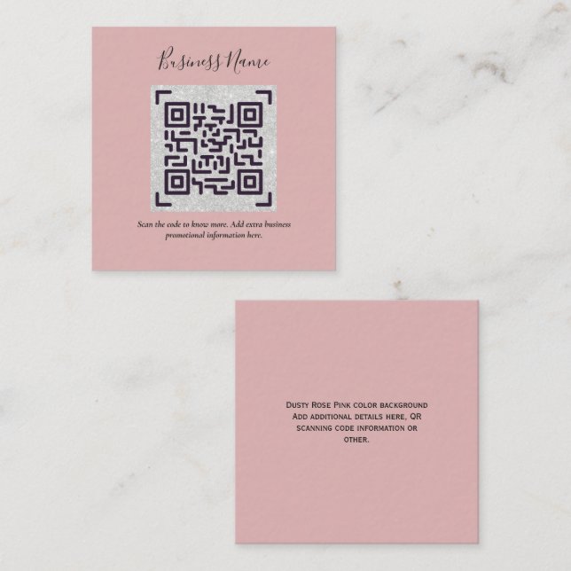 Skapa eget QR-Affärskort - Mängder av Färg Tilläggskort (Fram/baksida)