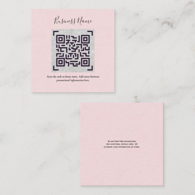 Skapa eget QR-Affärskort - Mängder av Färg Tilläggskort (Fram/baksida)