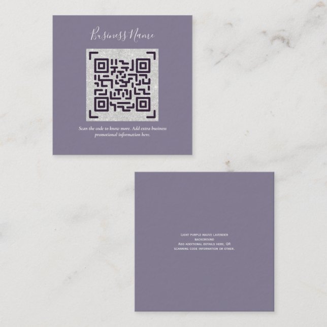Skapa eget QR-kod affärs kort - Många färger (Fram/baksida)