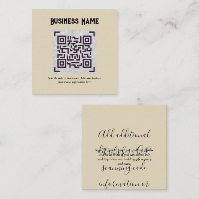 Skapa eget QR-kod affärs kort - Många färger (Fram/baksida)