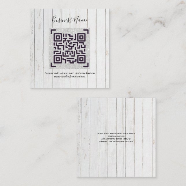 Skapa eget QR-kod affärs kort - Massor av Färger (Fram/baksida)