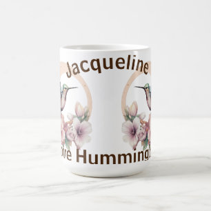 Skapa eget vattenfärgsnamn för Hummingbird Kaffemugg