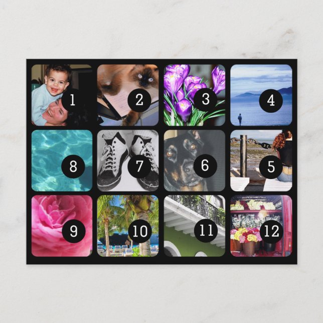 Skapa egna 12 foton vykort (Framsida)