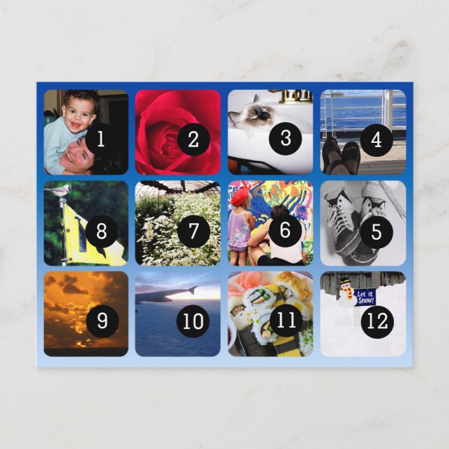 Skapa egna 12 foton vykort (Framsida)