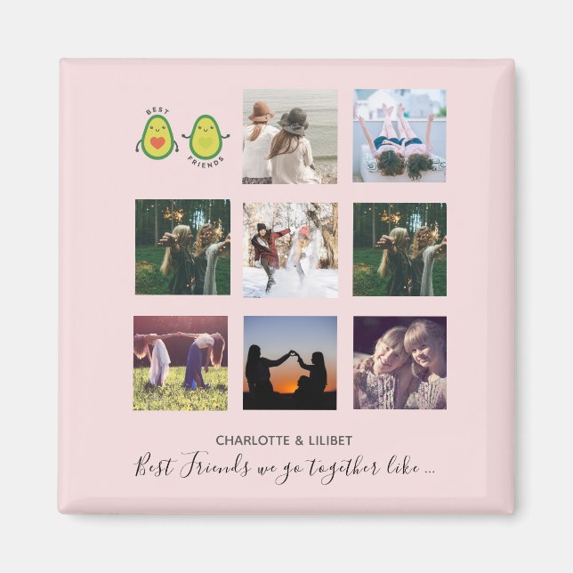 Skapa egna BFF-foto-presentationer - Vegan Avocado Magnet (Framsidan)