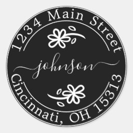 Skapa egna klassiska rundrundade Returadresser Runt Klistermärke