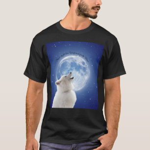 Skapa egna knappar för Varg av ljus   Blue Måne Hi T Shirt
