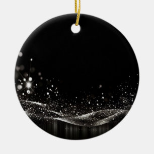 Skapa egna - menyfliksområdet Anpassade Glitter Julgransprydnad Keramik