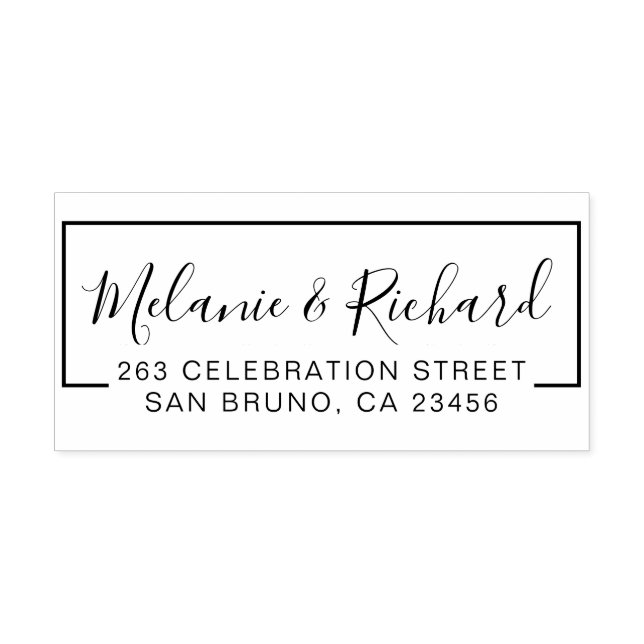 Skapa egna namn och Returadress-trä Stämpel (Tryck)