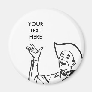 SKAPA EGNA RETRO COWBOY-GIFTSKOR MAGNET