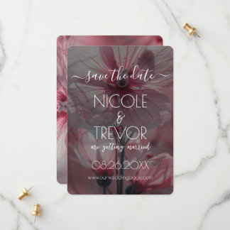 Skapa egna - Rosa Translucent Flowers Spara Datumet