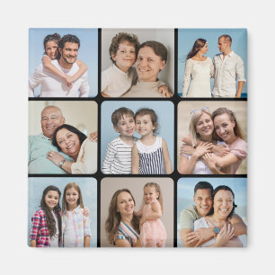 Skapa egna runda hörn 9 fotokollage magnet