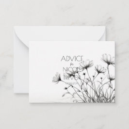 Skapa egna - Söt B&W-blommor Rådkort