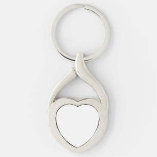 Skapa egna twisted heart silverfärgad nyckelring