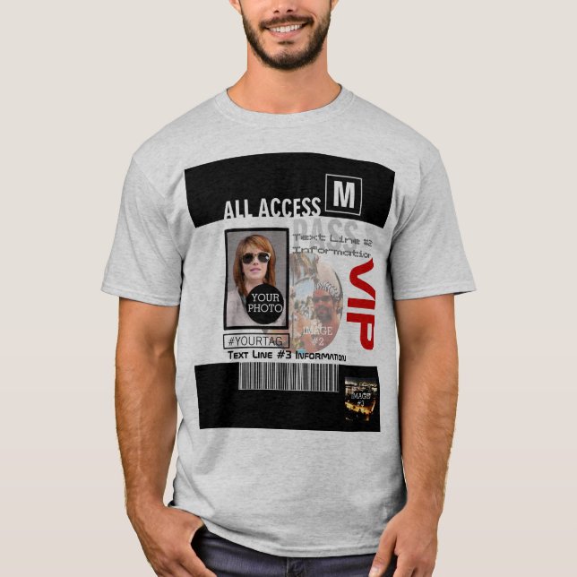 Skapa egna VIP Pass 8-sätt att anpassa T-shirt (Framsida)