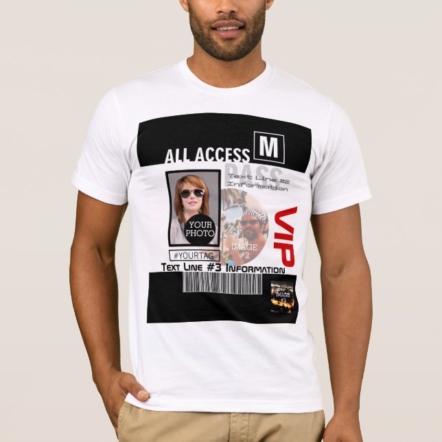 Skapa egna VIP Pass 8-sätt att anpassa Tee Shirt (Framsida)