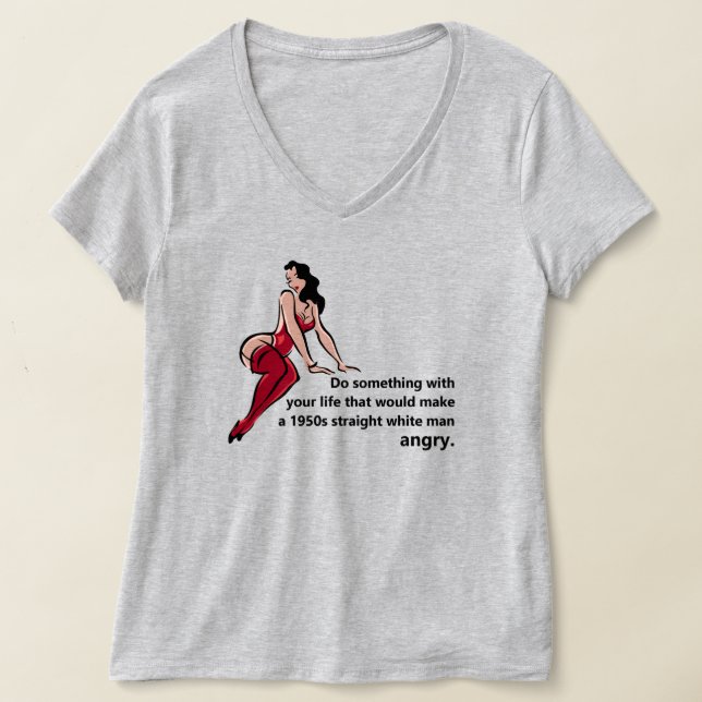 Skapa en 1950-talets raka vita arg T-Shirt (Laydown)