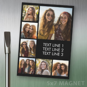 Skapa en anpassad fotokollage med 7 bilder Magnet