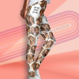 Skapa en Anpassningsbar 6 Photo Collage Honeycomb Leggings
