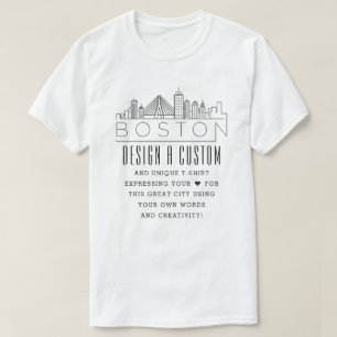 Skapa en Anpassningsbar Boston, Massachusetts Thme T Shirt