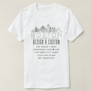 Skapa en Anpassningsbar Boston, Massachusetts Thme T Shirt