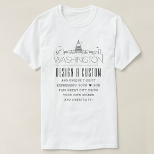 Skapa en Anpassningsbar i Washington DC-temat T Shirt