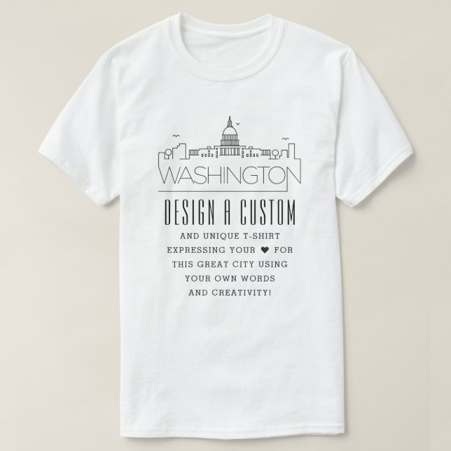 Skapa en Anpassningsbar i Washington DC-temat T Shirt (Design framsida)