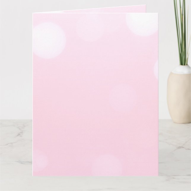 Skapa en Anpassningsbar Ljus rosa Bokeh Kort (Framsida)