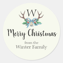 Skapa en Anpassningsbar Monogram Namn Gift-Märkre Runt Klistermärke