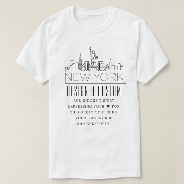 Skapa en Anpassningsbar New York, New York Thmet T Shirt (Design framsida)