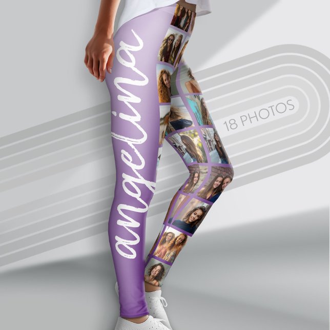 Skapa en Anpassningsbar Photo Collage 18 Photos li Leggings (Custom Photo Leggings with 18 Photos)