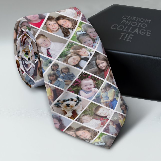 Skapa en Anpassningsbar Photo Collage med 12 foton Slips (Custom Photo Collage Tie - Create Your Own Look)