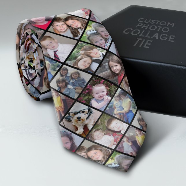 Skapa en Anpassningsbar Photo Collage med 12 foton Slips (Custom Tie with a Photo Collage)
