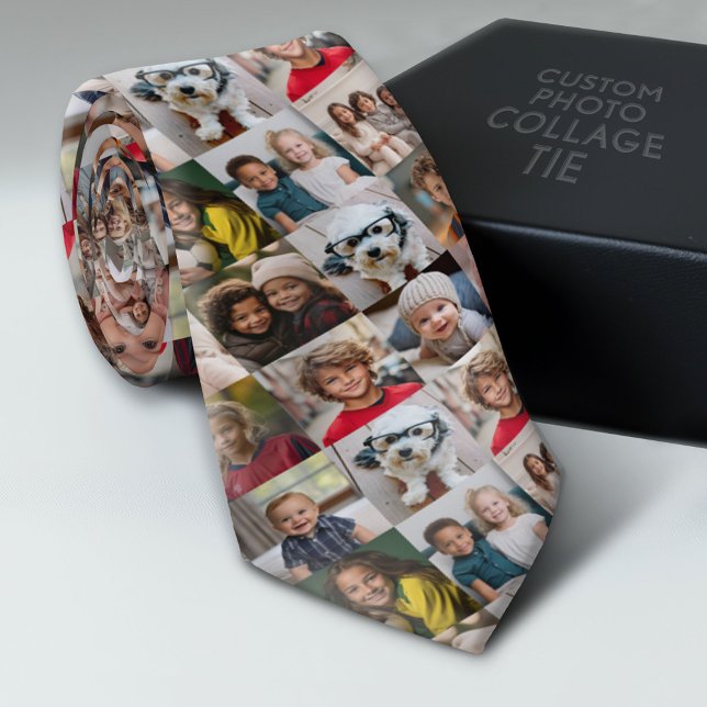 Skapa en Anpassningsbar Photo Collage med 16 foton Slips (Custom Photo Collage Tie - Create Your Own Look)
