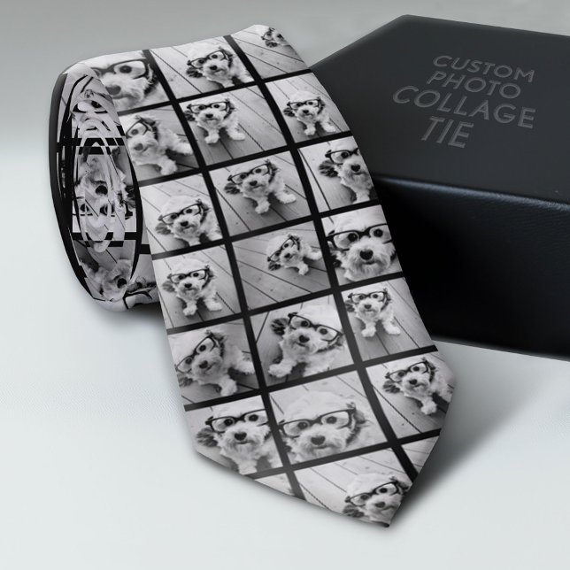Skapa en Anpassningsbar Photo Collage med 18 foton Slips (Custom Photo Collage Tie - Create Your Own Look)