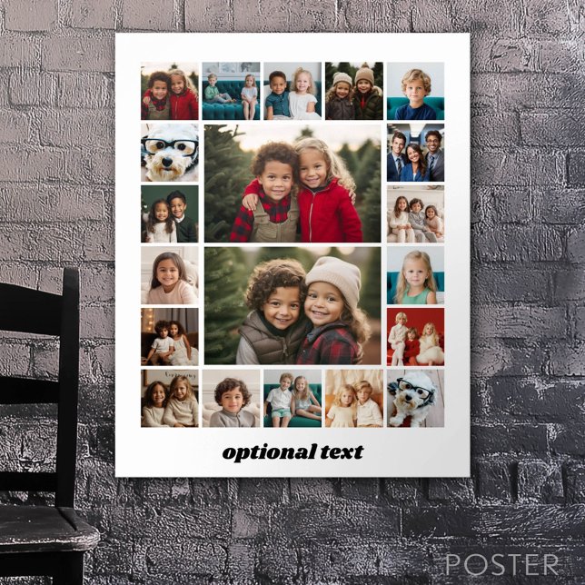 Skapa en Anpassningsbar Photo Collage med 20 foton Poster (Custom Poster)